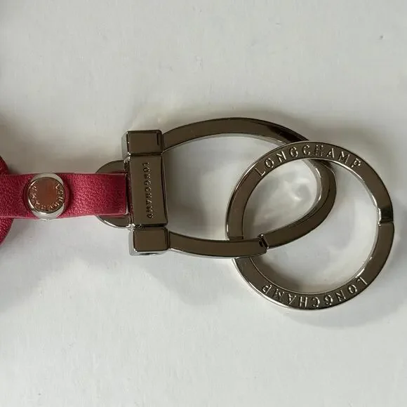 Longchamp Le Pliage Cuir Cherry Keyring Bag Charm NWOT - Picture 5 of 7